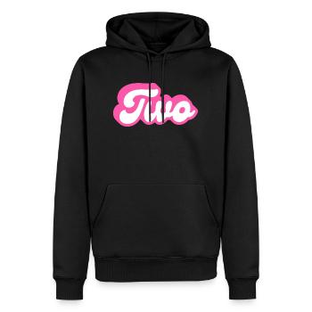 Zwei Geburtstage - 2. Geburtstag Retro Pink - Männer Premium Bio Hoodie - Schwarz - Vorne - Nico (187cm)