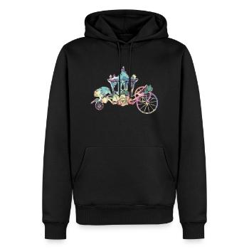 Silhouette de carrosse - Sweat à capuche Premium bio Homme - noir - Devant - Nico (187cm)