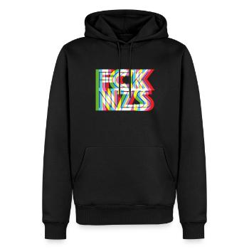 FCK NZS - Männer Premium Bio Hoodie - Schwarz - Vorne - Nico (187cm)