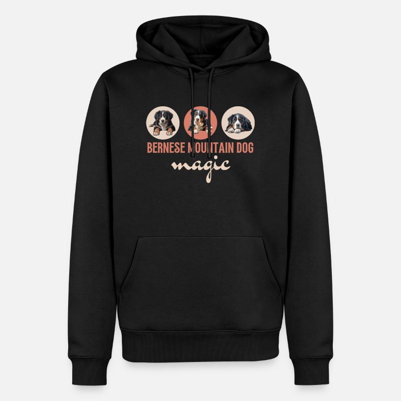 Bouvier bernois Magic - Sweat à capuche Premium bio Homme - noir