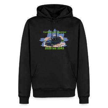 camper 2 - Männer Premium Bio Hoodie - Schwarz - Vorne - Nico (187cm)