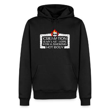 La crémation est mon dernier espoir pour un corps chaud et fumant - Sweat à capuche Premium bio Homme - noir - Devant - Nico (187cm)