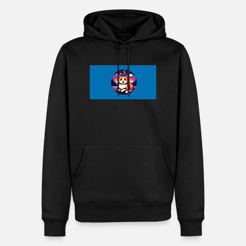 Nuit de chat - Sweat à capuche Premium bio Homme - noir