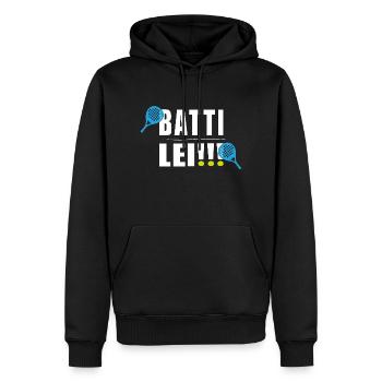 Padel - Battez-la - Sweat à capuche Premium bio Homme - noir - Devant - Nico (187cm)