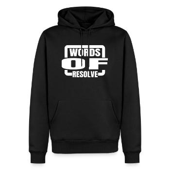 détermination inébranlable cadeau idée cadeau - Sweat à capuche Premium bio Homme - noir - Devant - Nico (187cm)