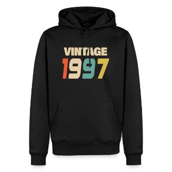 1997 Vintage Retro Classic 1997 - Männer Premium Bio Hoodie - Schwarz - Vorne - Nico (187cm)