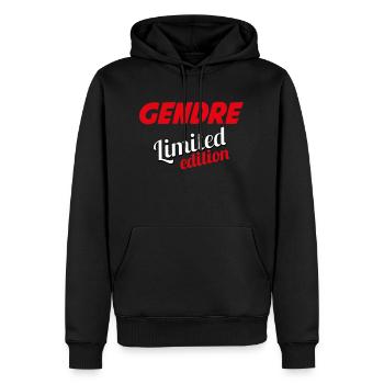 GENDRE LIMITED EDITION - Männer Premium Bio Hoodie - Schwarz - Vorne - Nico (187cm)