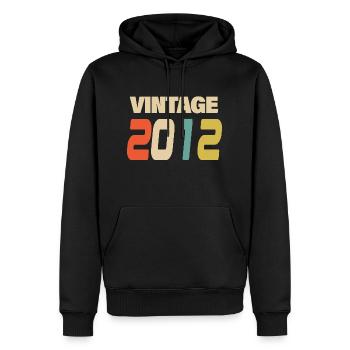 2012 Vintage Retro Classic 2012 - Männer Premium Bio Hoodie - Schwarz - Vorne - Nico (187cm)