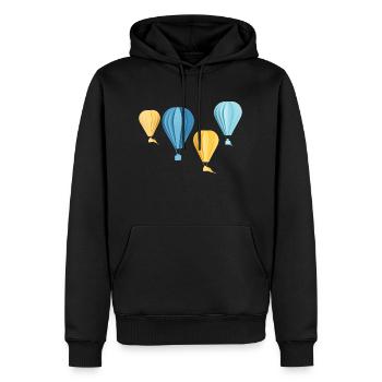 Rêves de vol - Sweat à capuche Premium bio Homme - noir - Devant - Nico (187cm)