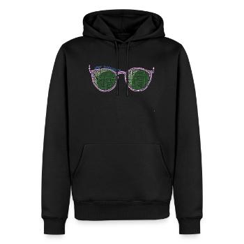 Laby Sonnenbrille 2 - Männer Premium Bio Hoodie - Schwarz - Vorne - Nico (187cm)