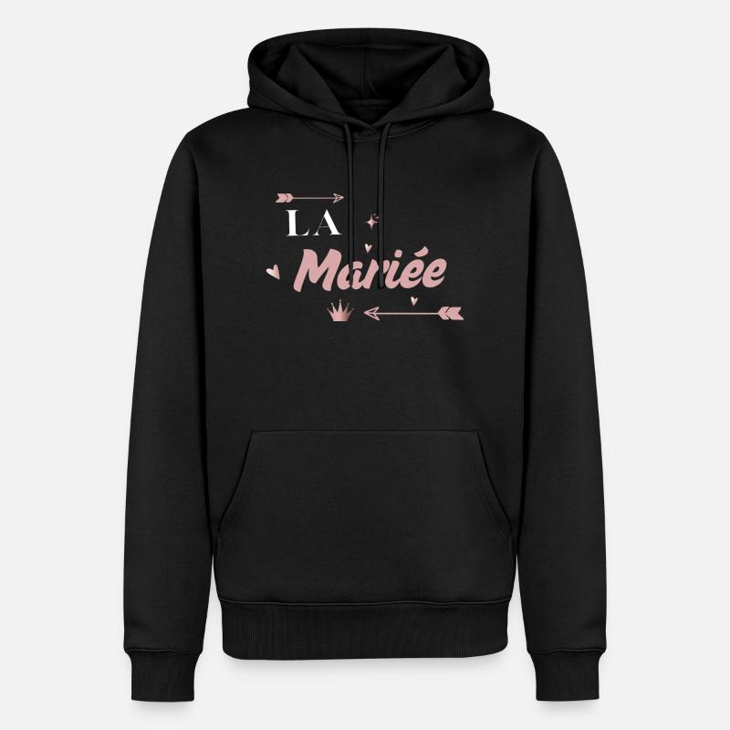 la mariée rose flèche - Sweat à capuche Premium bio Homme - noir