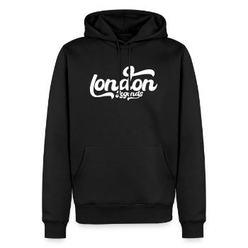 London Legends, Aesthetic - Men’s Premium Organic Hoodie - black - Front - Nico (187cm)