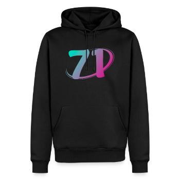 Number 71 multicolor - Men’s Premium Organic Hoodie - black - Front - Nico (187cm)