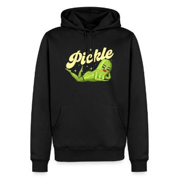 Pickle - Conception simple et drôle d’amateur de cornichons - Sweat à capuche Premium bio Homme - noir - Devant - Nico (187cm)