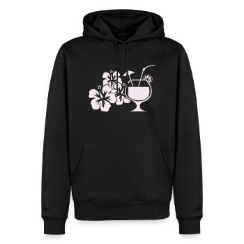 Hawaii Hibiskus Cocktail Drink - Männer Premium Bio Hoodie - Schwarz - Vorne - Nico (187cm)
