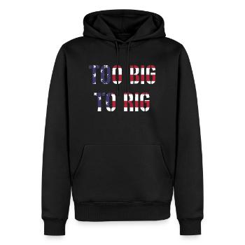 TROP GRAND POUR ÊTRE TRUQUÉ 2024 - Sweat à capuche Premium bio Homme - noir - Devant - Nico (187cm)