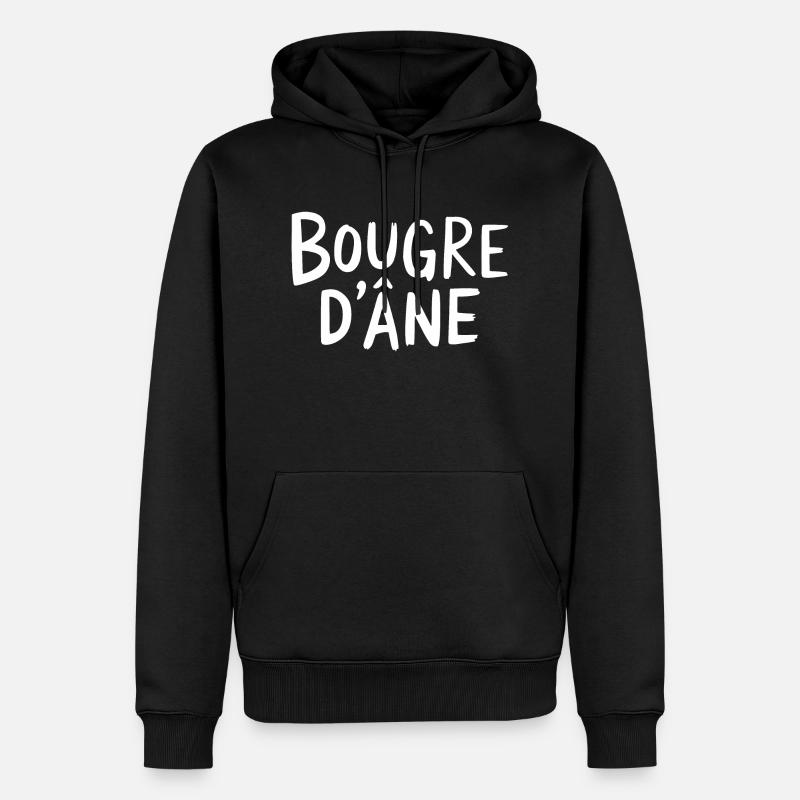 Bougre d'âne - Sweat à capuche Premium bio Homme - noir