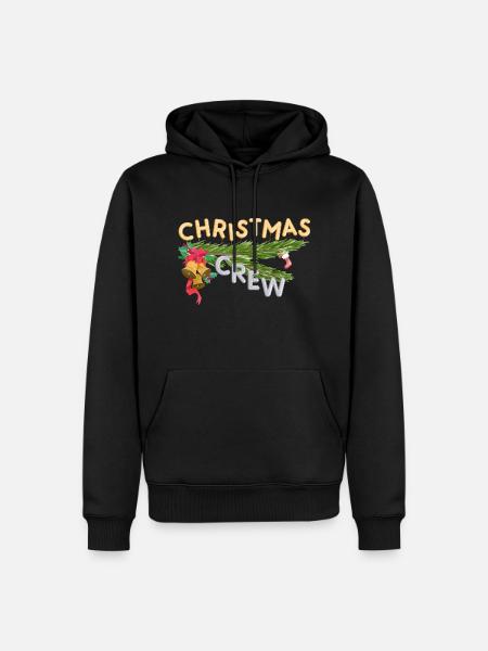 Christmas Crew Fichtenzweig - Männer Premium Bio Hoodie - Schwarz