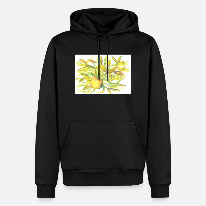dessin caroline - Sweat à capuche Premium bio Homme - noir