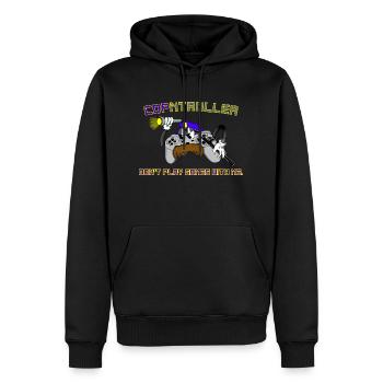 Cop-ntroller Jouer à des jeux Drôle Rétro Gaming Gamer - Sweat à capuche Premium bio Homme - noir - Devant - Nico (187cm)