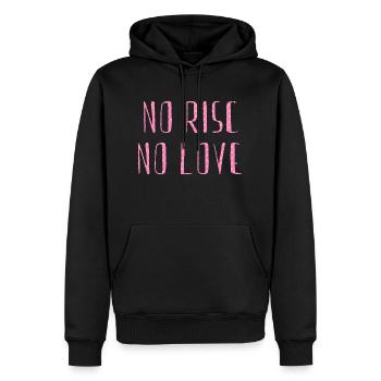 pas de risc pas d’amour - Sweat à capuche Premium bio Homme - noir - Devant - Nico (187cm)