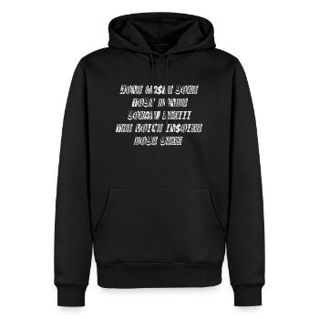 JONE WASTE YORE TOYE MONME YORALL REDIII THE VOICE - Männer Premium Bio Hoodie - Schwarz - Vorne - Nico (187cm)