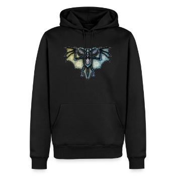 Chauve-souris - Sweat à capuche Premium bio Homme - noir - Devant - Nico (187cm)