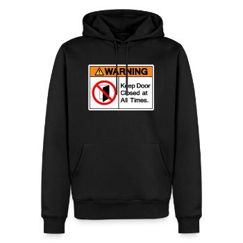 my house my rules - Sweat à capuche Premium bio Homme - noir - Devant - Nico (187cm)