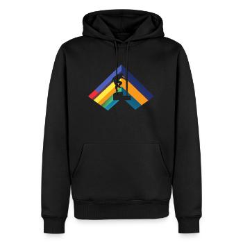 Stuntman Parkour Stunt - Männer Premium Bio Hoodie - Schwarz - Vorne - Nico (187cm)