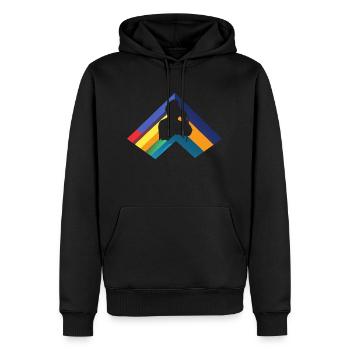 Stimme Tenor - Männer Premium Bio Hoodie - Schwarz - Vorne - Nico (187cm)