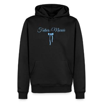Blaue Schleife für die zukünftige Braut - Männer Premium Bio Hoodie - Schwarz - Vorne - Nico (187cm)