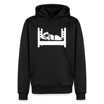 Schlafen Müde - Männer Premium Bio Hoodie - Schwarz - Vorne - Nico (187cm)
