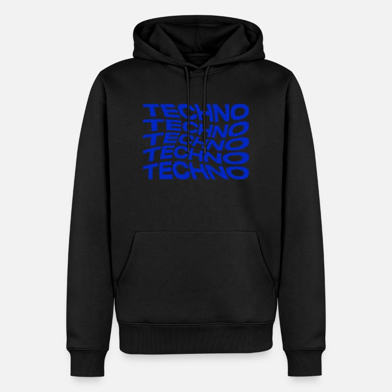 Conception de logo techno - Sweat à capuche Premium bio Homme - noir