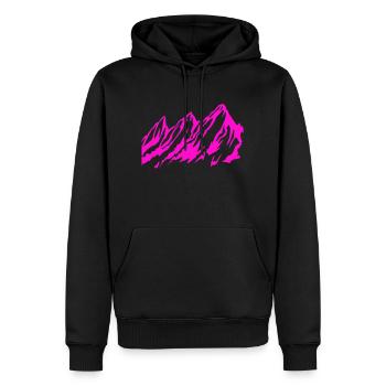 Berge - Berg - Männer Premium Bio Hoodie - Schwarz - Vorne - Nico (187cm)