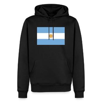 Argentinien Argentina Flagge Fahne - Männer Premium Bio Hoodie - Schwarz - Vorne - Nico (187cm)