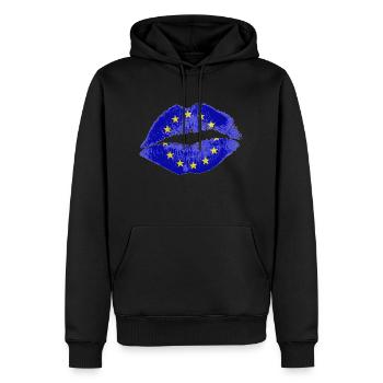 Kiss (UE) - Sweat à capuche Premium bio Homme - noir - Devant - Nico (187cm)