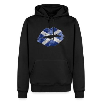 Kuss (Schottland / Scotland) - Männer Premium Bio Hoodie - Schwarz - Vorne - Nico (187cm)