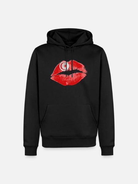 Kiss (Tunisia / Tunesia) - Men’s Premium Organic Hoodie - black