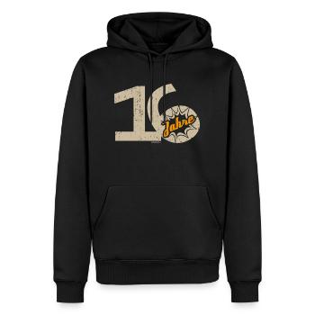 16 Geburtstag - Männer Premium Bio Hoodie - Schwarz - Vorne - Nico (187cm)