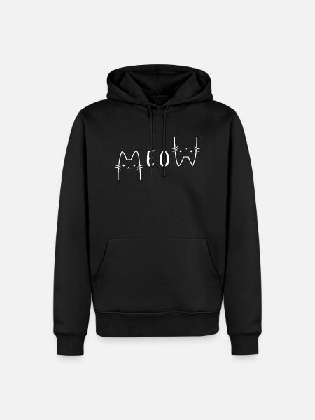 meow - Männer Premium Bio Hoodie - Schwarz