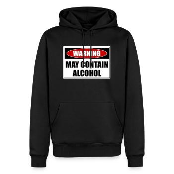 May Contain Alcohol - Männer Premium Bio Hoodie - Schwarz - Vorne - Nico (187cm)