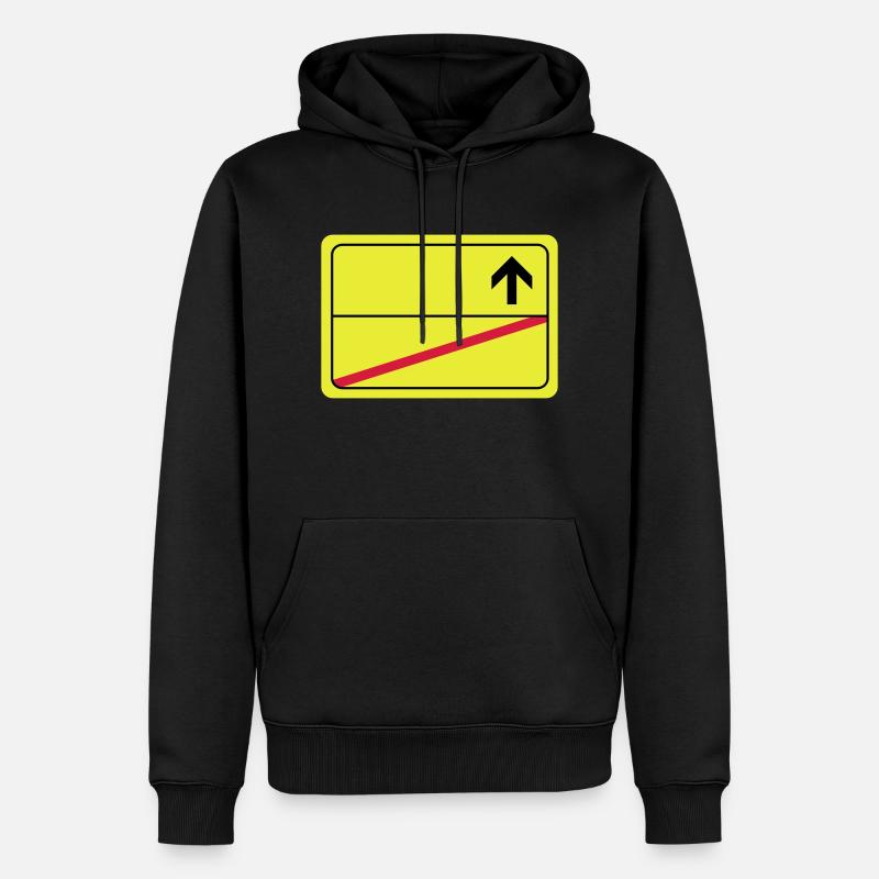 leeres Ortsschild - Sweat à capuche Premium bio Homme - noir