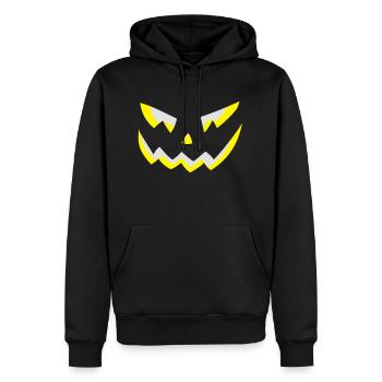 Kürbis Helloween - Männer Premium Bio Hoodie - Schwarz - Vorne - Nico (187cm)