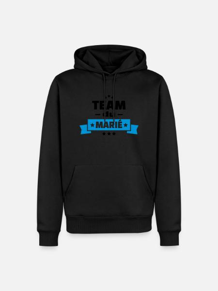 team du marié (vers.15) - Sweat à capuche Premium bio Homme - noir