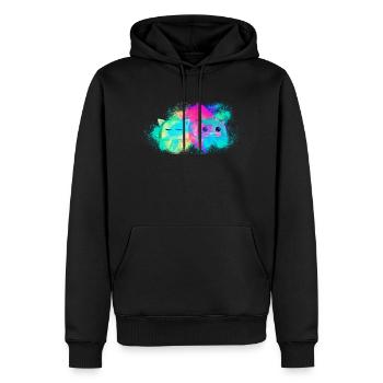 Bär Biest farbenfroh - Männer Premium Bio Hoodie - Schwarz - Vorne - Nico (187cm)