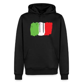 Italien Flagge Fahne Grunge Graffiti Stil Fussball - Männer Premium Bio Hoodie - Schwarz - Vorne - Nico (187cm)