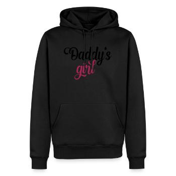 fille de papa - Sweat à capuche Premium bio Homme - noir - Devant - Nico (187cm)