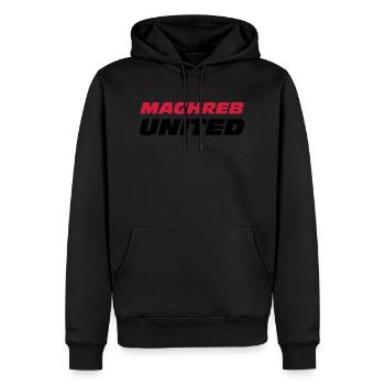 Maghreb Groß - Männer Premium Bio Hoodie - Schwarz - Vorne - Nico (187cm)