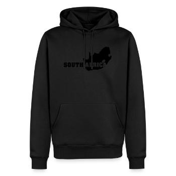 South Africa (ID: 002004) - Männer Premium Bio Hoodie - Schwarz - Vorne - Nico (187cm)