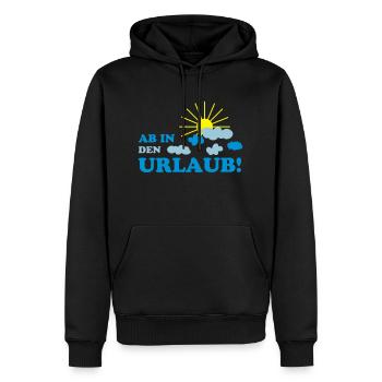 ab_in_den_urlaub - Männer Premium Bio Hoodie - Schwarz - Vorne - Nico (187cm)